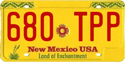 NM license plate 680TPP