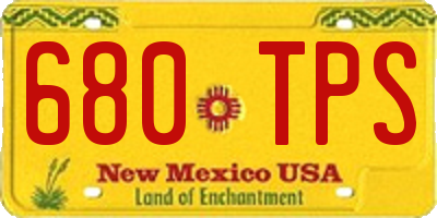 NM license plate 680TPS