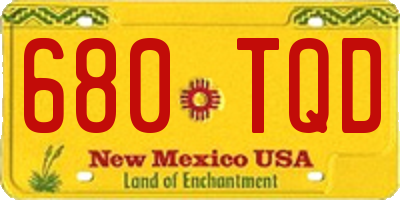 NM license plate 680TQD