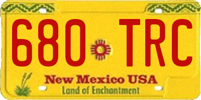 NM license plate 680TRC