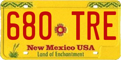 NM license plate 680TRE