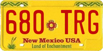 NM license plate 680TRG