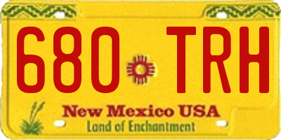 NM license plate 680TRH