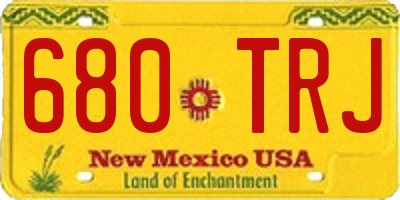 NM license plate 680TRJ