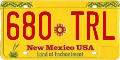 NM license plate 680TRL