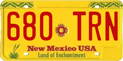 NM license plate 680TRN