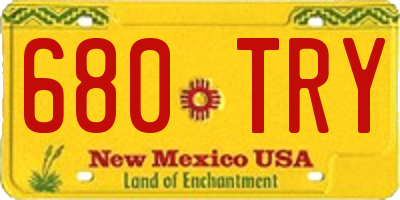 NM license plate 680TRY
