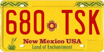 NM license plate 680TSK