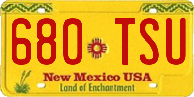 NM license plate 680TSU