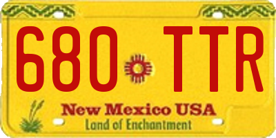 NM license plate 680TTR