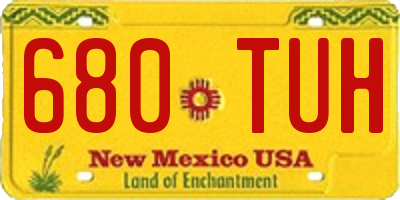 NM license plate 680TUH