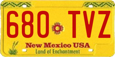NM license plate 680TVZ