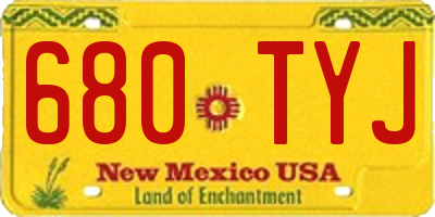 NM license plate 680TYJ