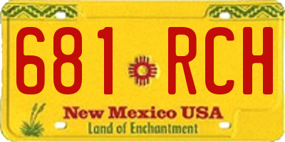 NM license plate 681RCH