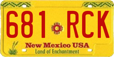 NM license plate 681RCK