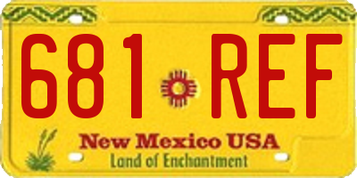 NM license plate 681REF