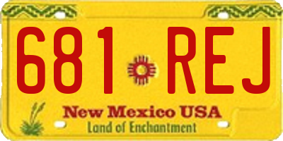 NM license plate 681REJ