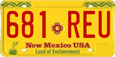 NM license plate 681REU