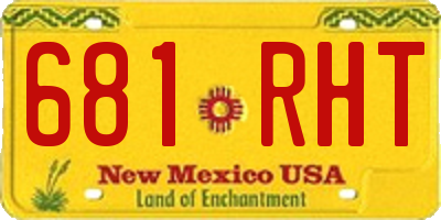 NM license plate 681RHT