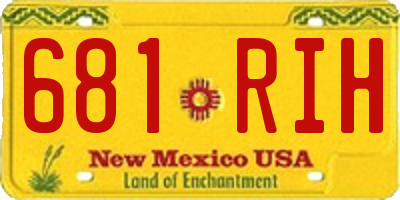 NM license plate 681RIH