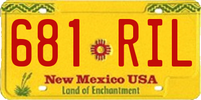 NM license plate 681RIL