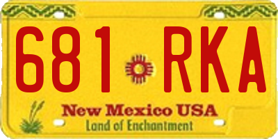 NM license plate 681RKA
