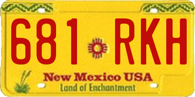 NM license plate 681RKH