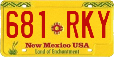 NM license plate 681RKY