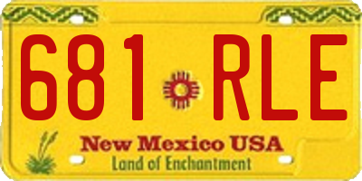 NM license plate 681RLE