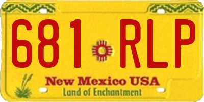 NM license plate 681RLP