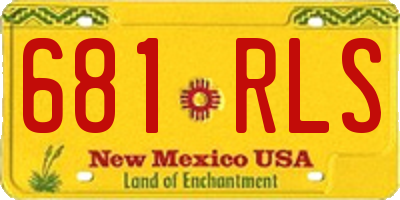NM license plate 681RLS