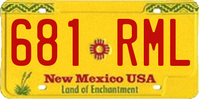 NM license plate 681RML