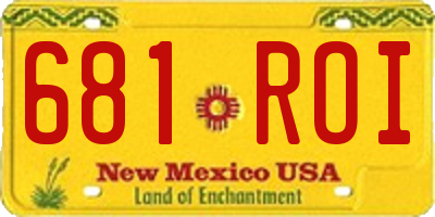 NM license plate 681ROI