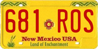 NM license plate 681ROS