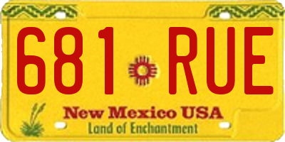 NM license plate 681RUE
