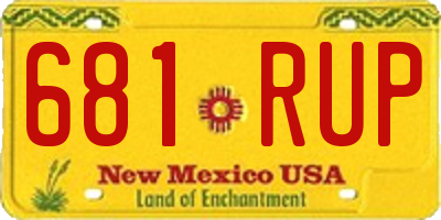 NM license plate 681RUP