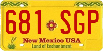 NM license plate 681SGP