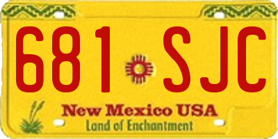 NM license plate 681SJC