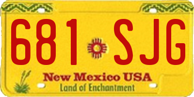 NM license plate 681SJG