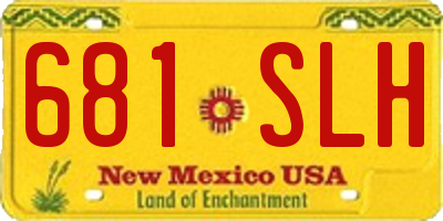 NM license plate 681SLH