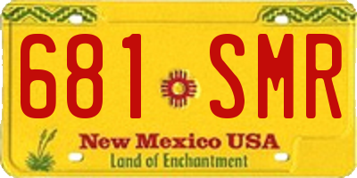 NM license plate 681SMR
