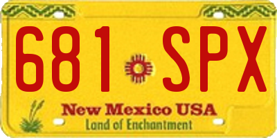 NM license plate 681SPX