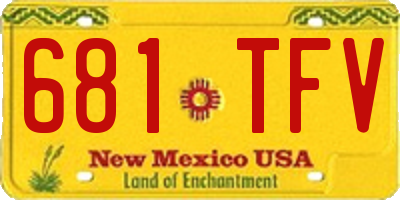 NM license plate 681TFV