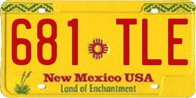 NM license plate 681TLE