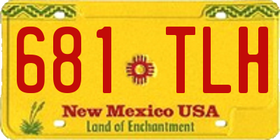 NM license plate 681TLH