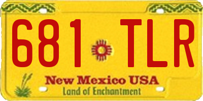 NM license plate 681TLR