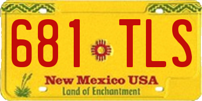 NM license plate 681TLS