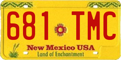 NM license plate 681TMC