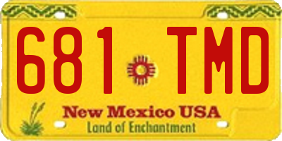 NM license plate 681TMD