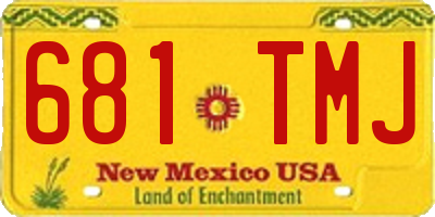 NM license plate 681TMJ